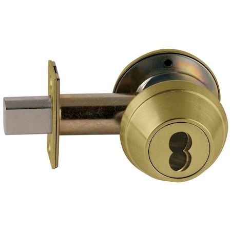 Schlage Grade 2 One-Way Deadbolt, Cylinder Outside x Blank Plate Inside, 2-3/4-in Backset, FSIC Prep, Less C B661J 606